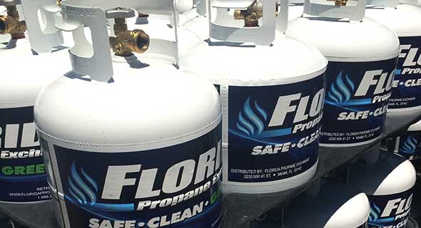 FloriGas BBQ propane exchange tanks