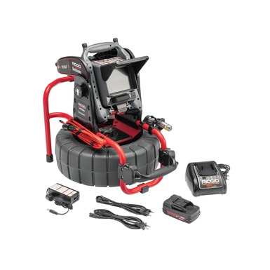 SeeSnake Compact2 System with 25mm Self-Leveling Camera Reel and CS6x VERSA Digital Monitor, Battery and Charger